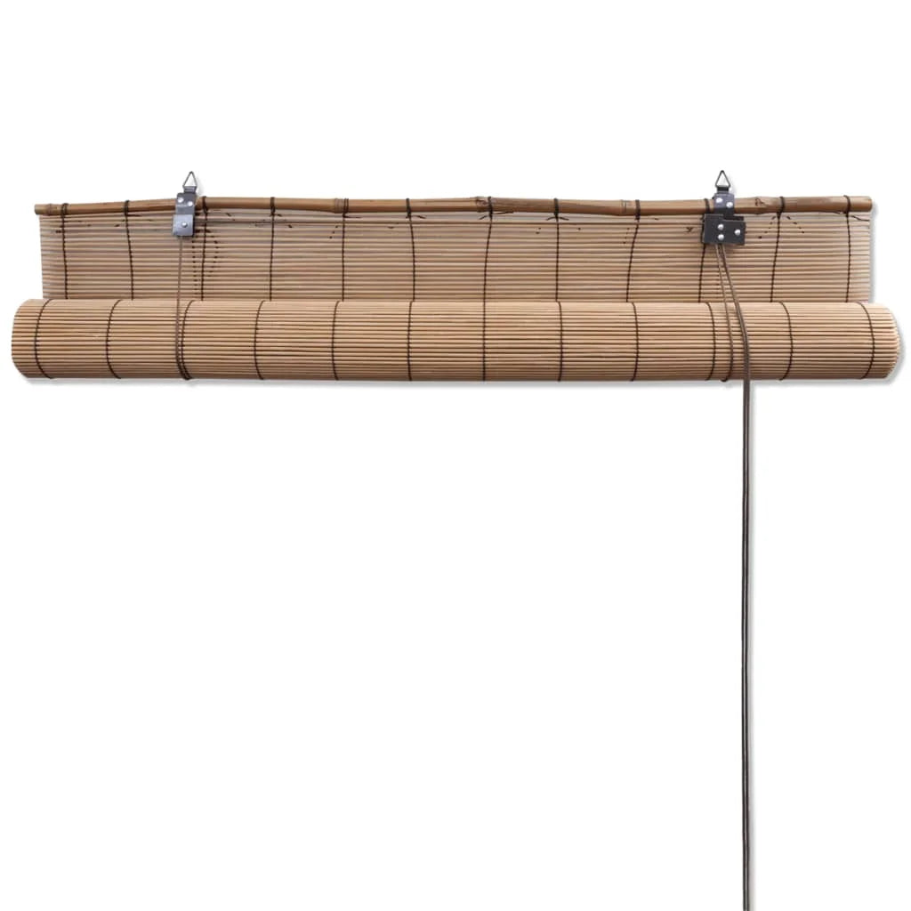 Store enrouleur occultant style naturel pour fenêtre intérieur - vue 4 sur 6