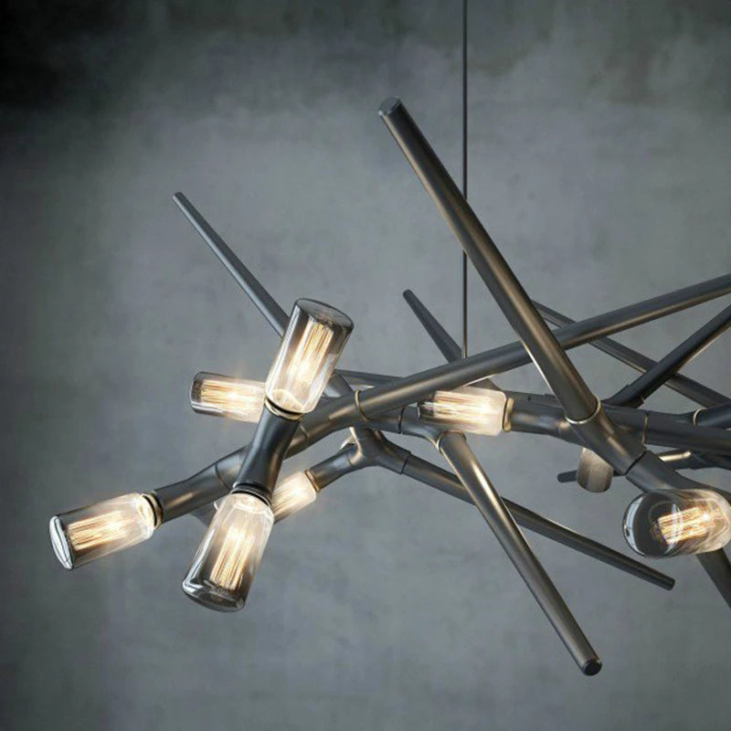 lustre led de luxe postmoderne pour restaurant et villa - vue 3 sur 12