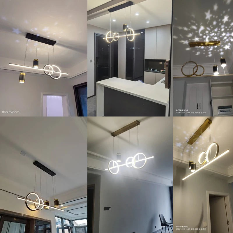style nordique suspension led lumières luminaria abajur - vue 11 sur 18