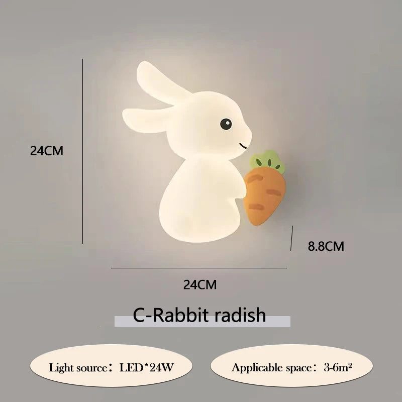 applique murale lapin mignon pour chambre d'enfant créative et ludique - vue 8 sur 9