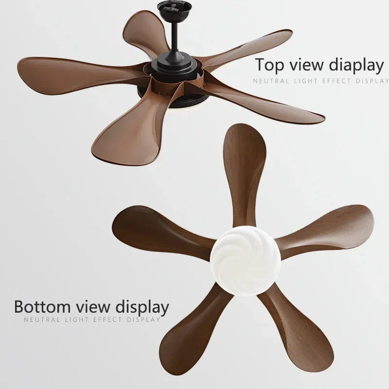 ventilateur de plafond moderne led avec lampe muet pour salon et restaurant