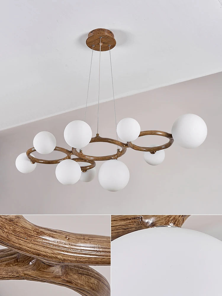 lustre wabi sabi suspendu pour décoration intérieure élégante - vue 6 sur 9