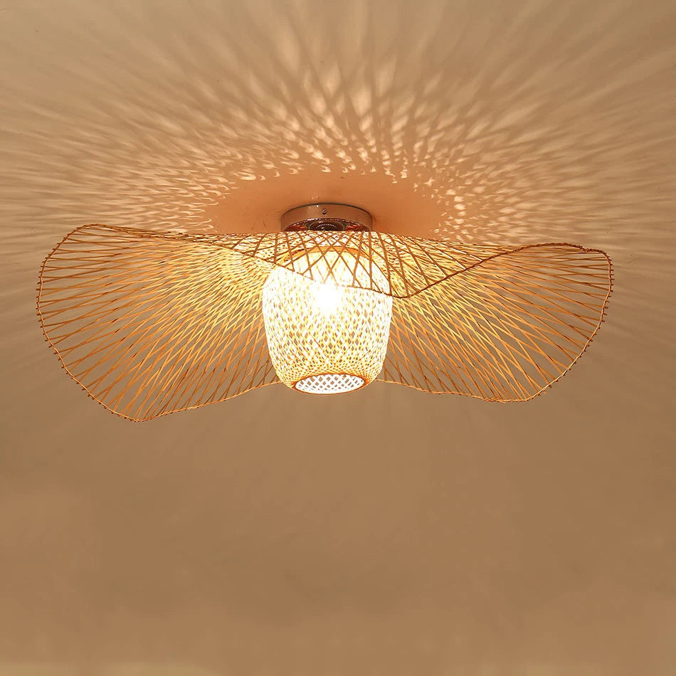 Style chinois LED E27 bambou lampes suspendues maison éclairage créatif pour Tatami salle à manger Restaurant Suspension Luminaire
