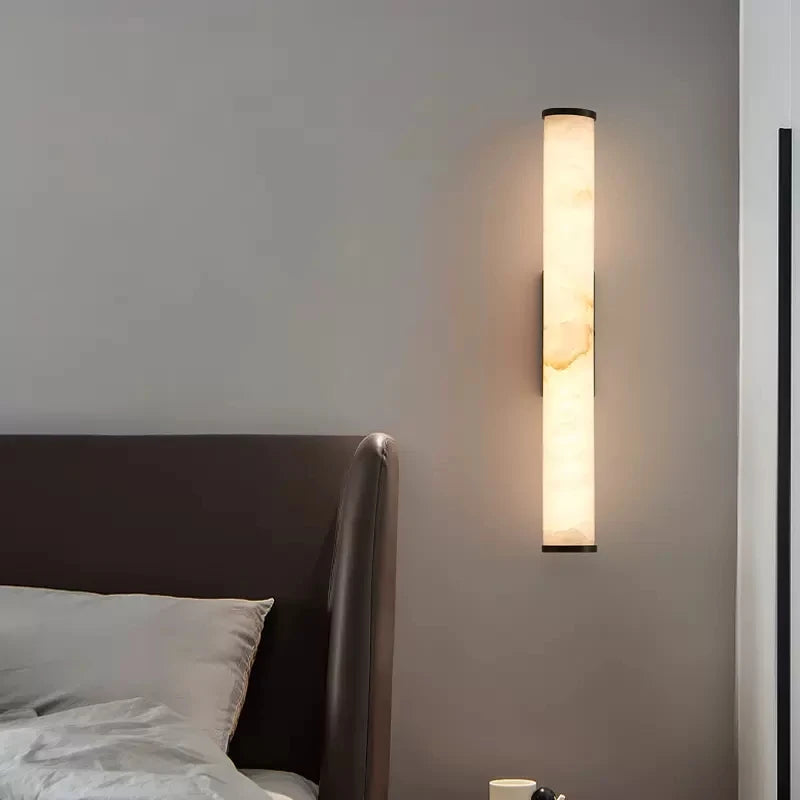applique murale en marbre naturel avec éclairage led en cuivre - vue 3 sur 9