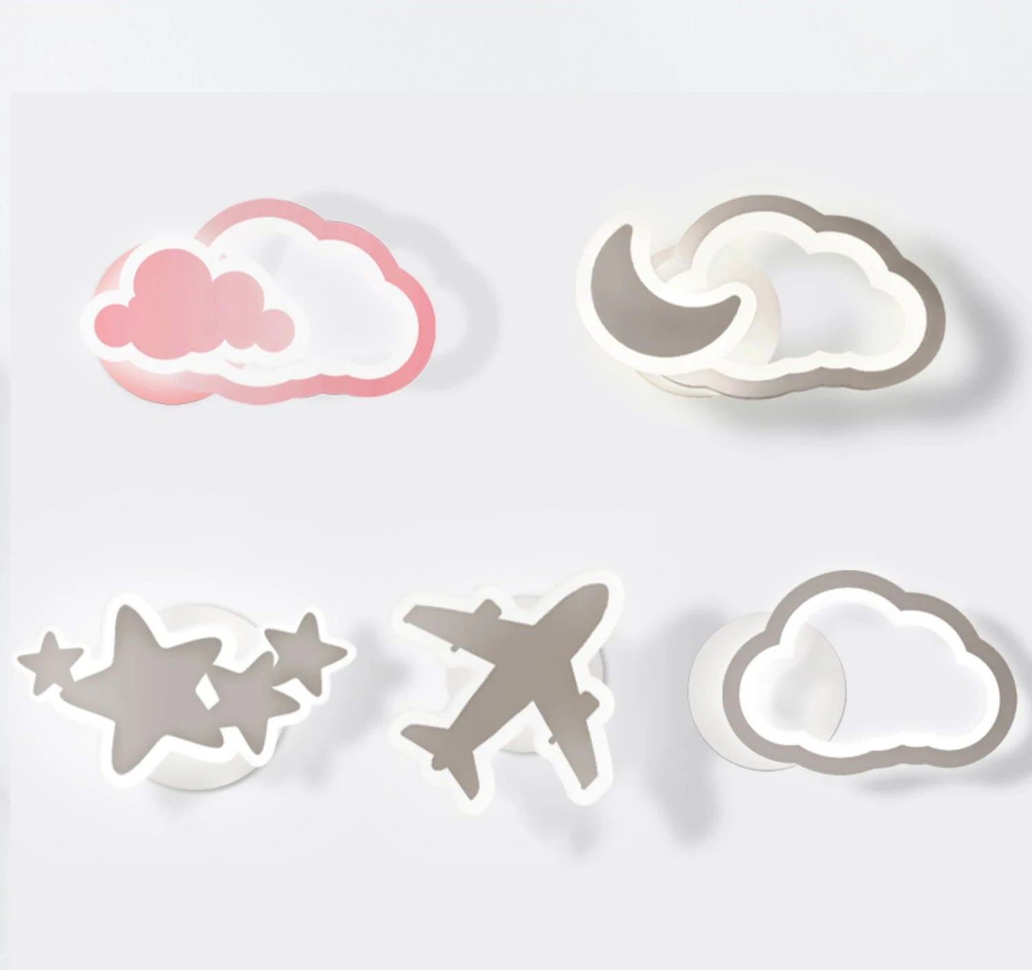 lustre led moderne en forme de lune étoile nuage pour enfants - vue 7 sur 25