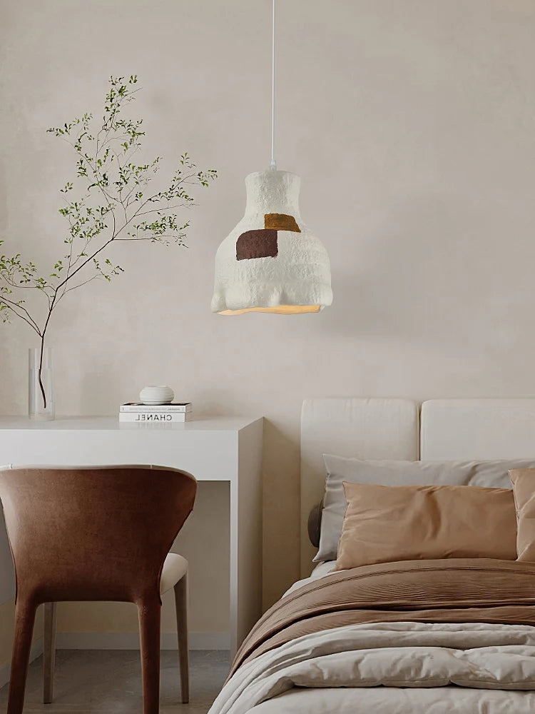 lustre nordique wabi sabi design moderne éclairage décoratif pour café - vue 3 sur 9