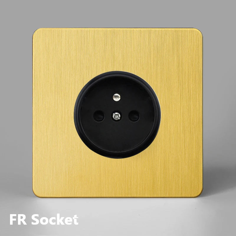 interrupteurs muraux dorés variateurs avec port usb pour la maison