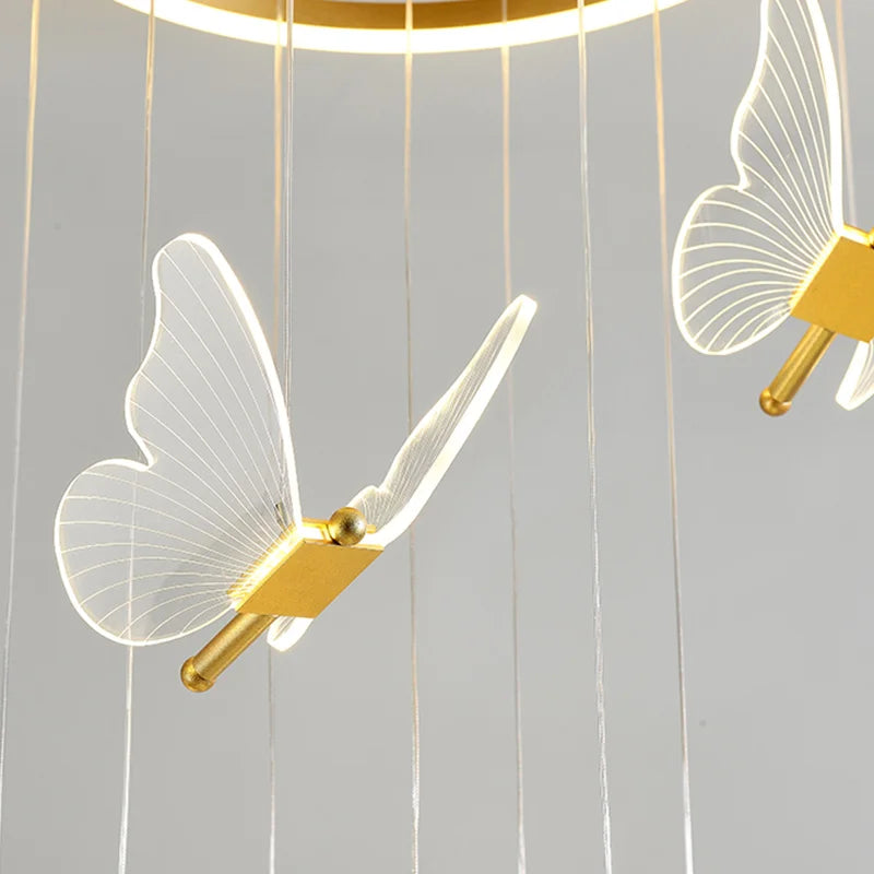 Suspension LED papillon au design nordique 90/220V