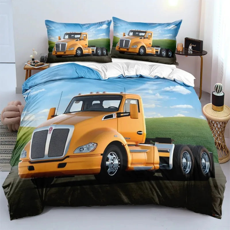 parure de lit 3D motif camion kenworth pour enfant ou adulte