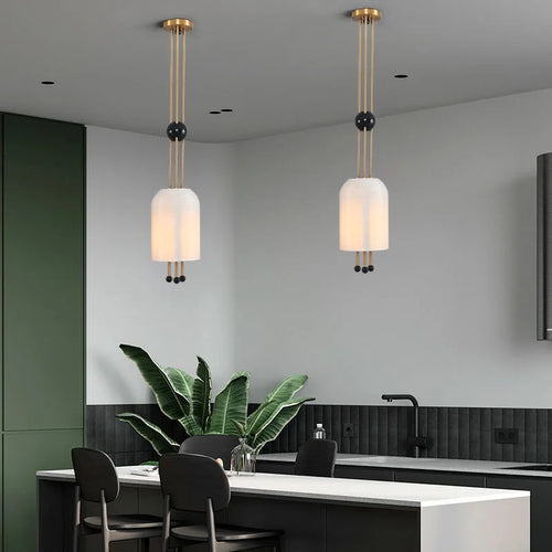 lustre en verre wabi sabi pour décoration moderne de la maison - vue 3 sur 10
