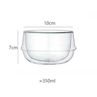 Bol verre double paroi borosilicate isolant petit dejeuner