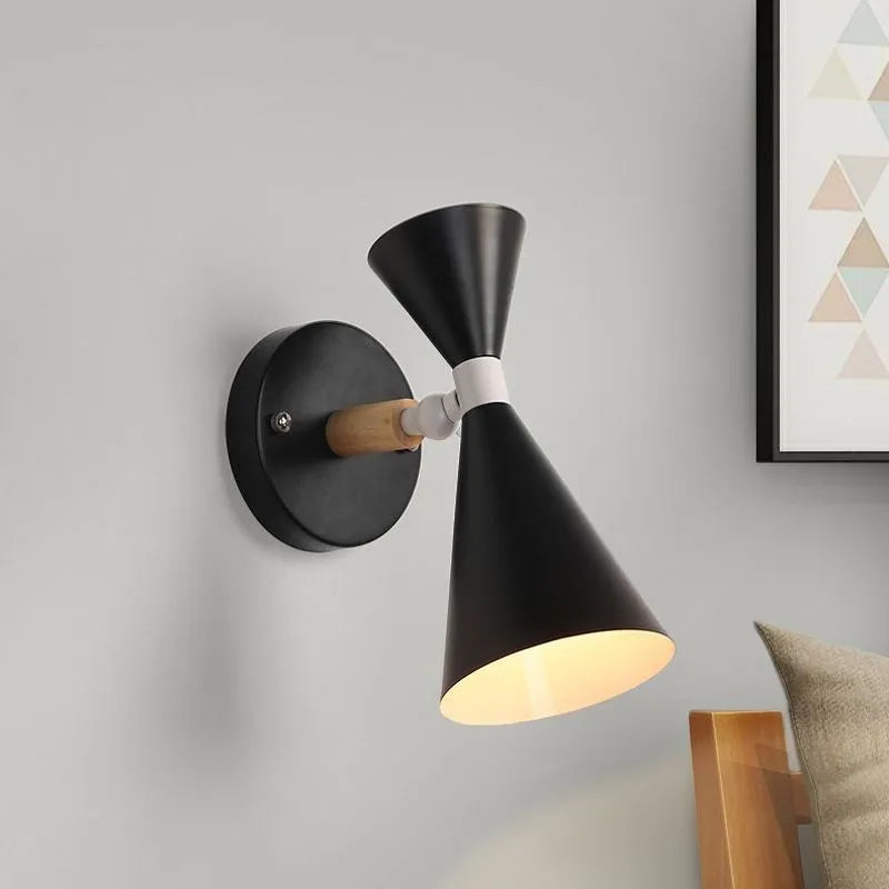 Applique murale de chevet LED nordique en bois - vue 7 sur 12