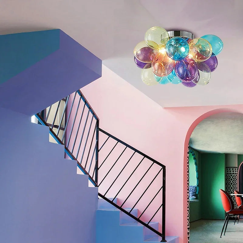 suspension moderne en verre créatif pour décoration intérieure - vue 6 sur 16