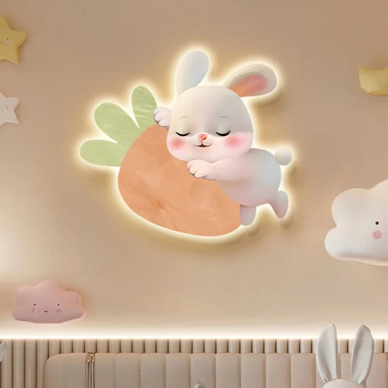 Applique murale led lapin dessin animé décoration moderne