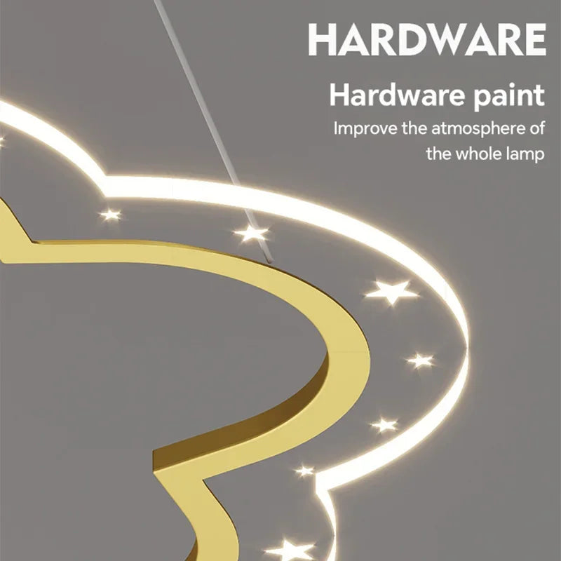 lustre led moderne nuage fleur éclairage ciel étoilé intérieur