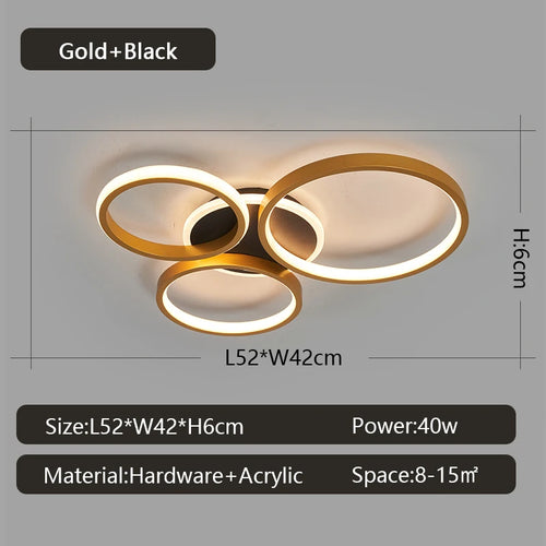 lustre moderne à LED pour décoration intérieure élégante - vue 10 sur 10