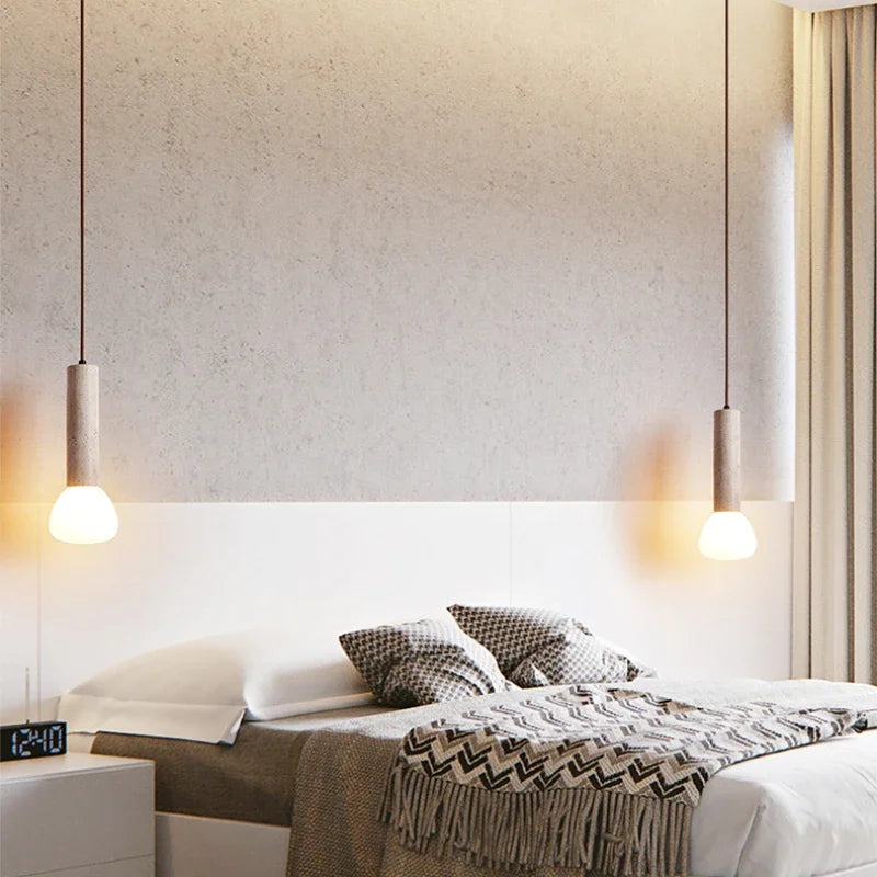 lustre rétro moderne en pierre de grotte pour décoration intérieure - vue 3 sur 7