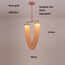 lustre art déco led dimmable en aluminium doré design moderne élégance