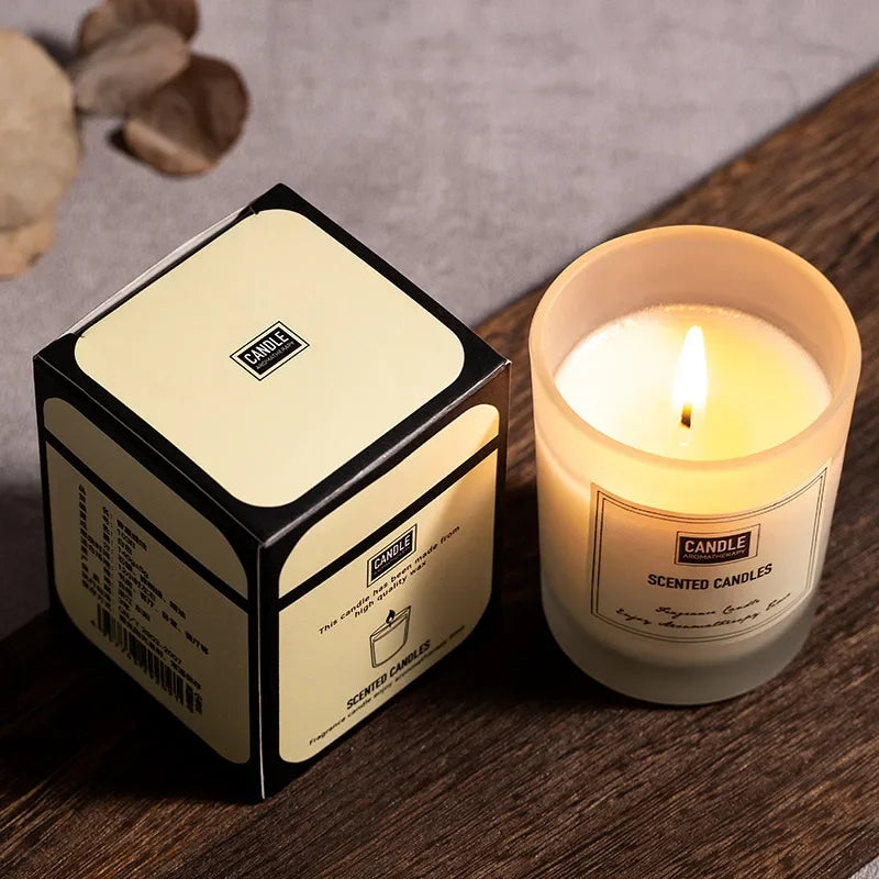 bougie aromathérapie parfumée plantes européennes pour air pur et décoratif - vue 3 sur 19