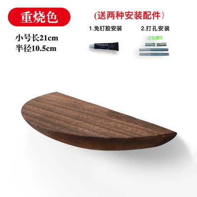 étagère murale en bois demi-cercle pour rangement et décoration