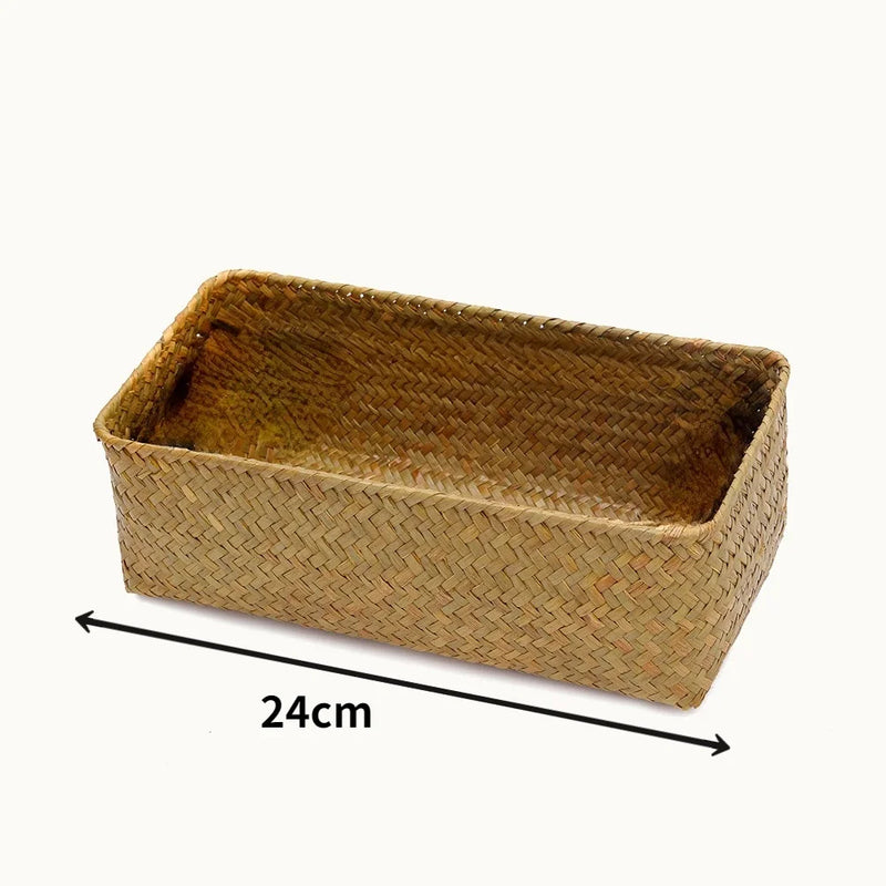 panier de rangement en osier pour cuisine et pique-nique