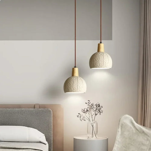 lustre moderne en bois et marbre pour intérieur élégant - vue 3 sur 14