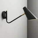 Applique murale réglable interrupteur vintage led flexible noir/or