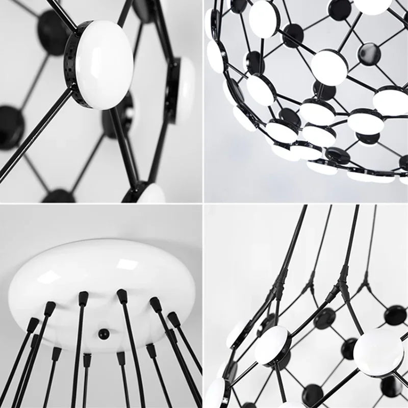 Lustre design Postmoderne Créatif Noir Et Blanc Pièces D'échecs