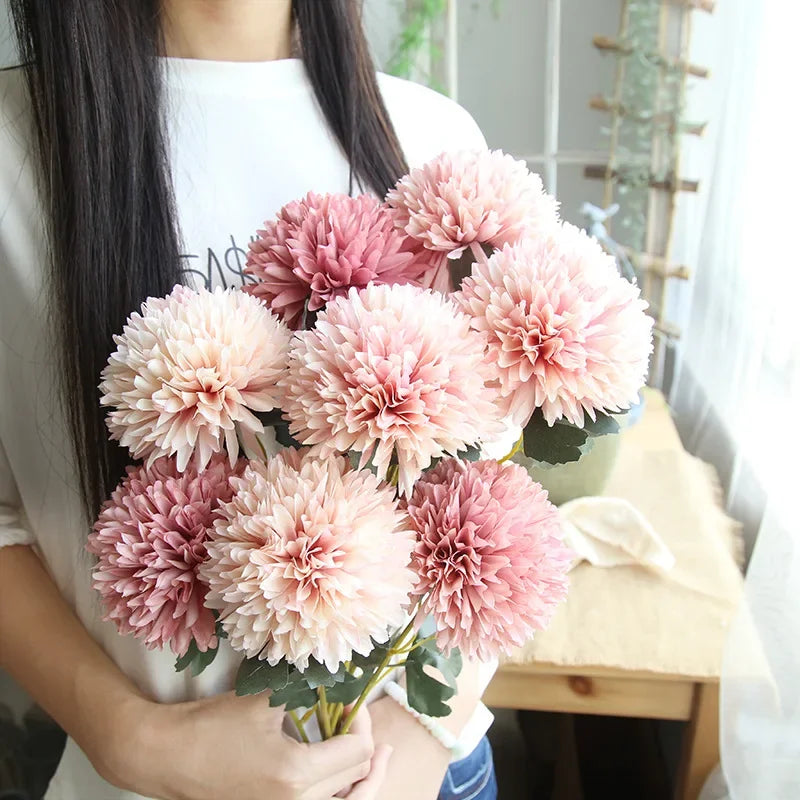 bouquet de fleurs artificielles pour décoration mariage et vases artisanaux - vue 5 sur 15