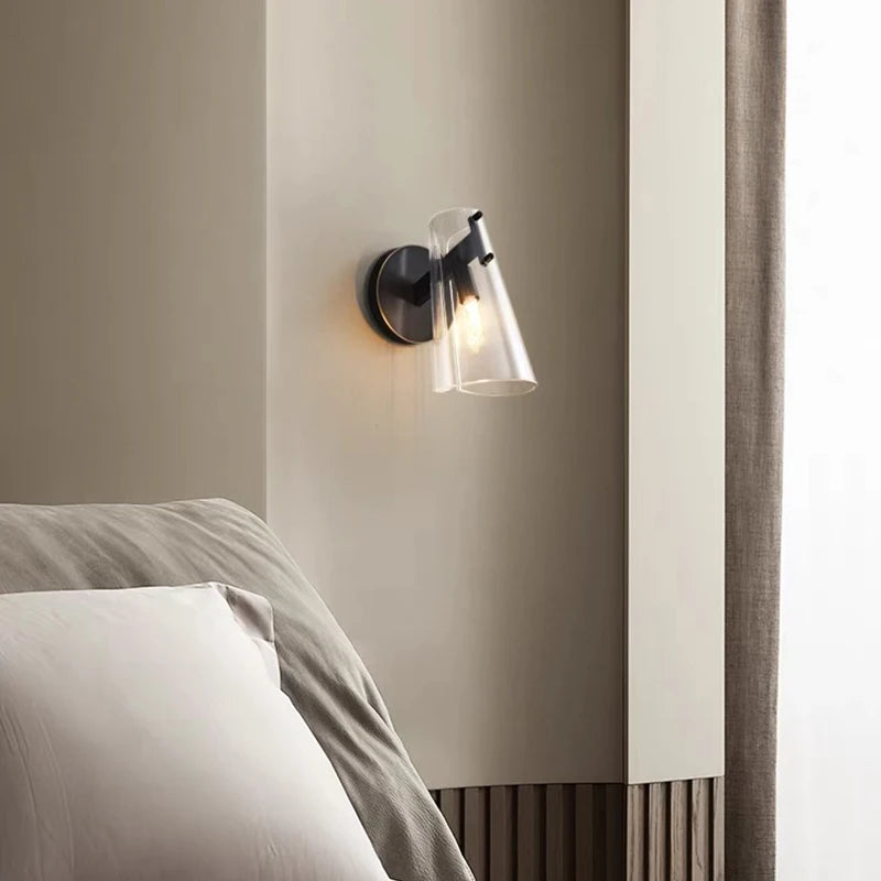 applique murale de luxe abat-jour transparent éclairage intérieur