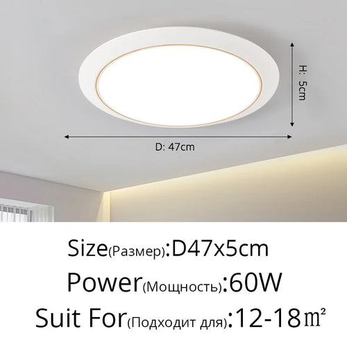 lustre led ultra-mince trois-preuve circulaire moderne minimaliste - vue 15 sur 22