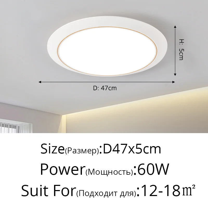 lustre led ultra-mince trois-preuve circulaire moderne minimaliste - vue 15 sur 22