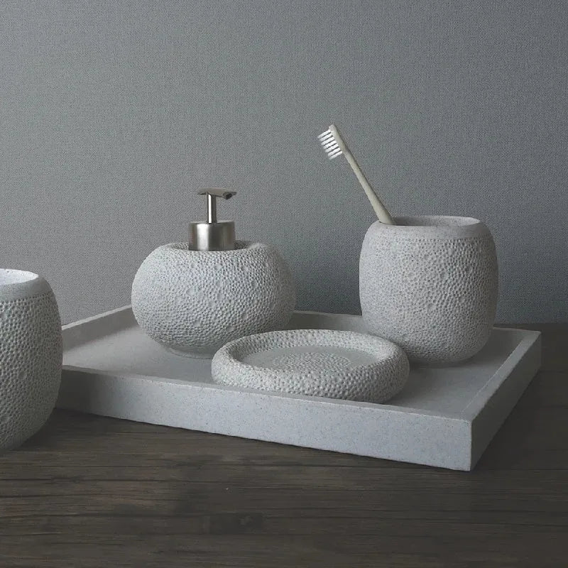 ensemble de céramique quatre pièces pour salle de bain - vue 2 sur 8