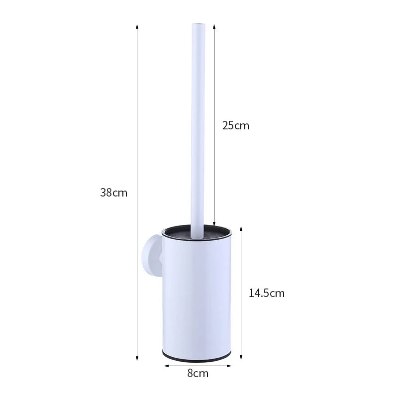 brosse en acier inoxydable avec support pour salle de bain - vue 12 sur 13