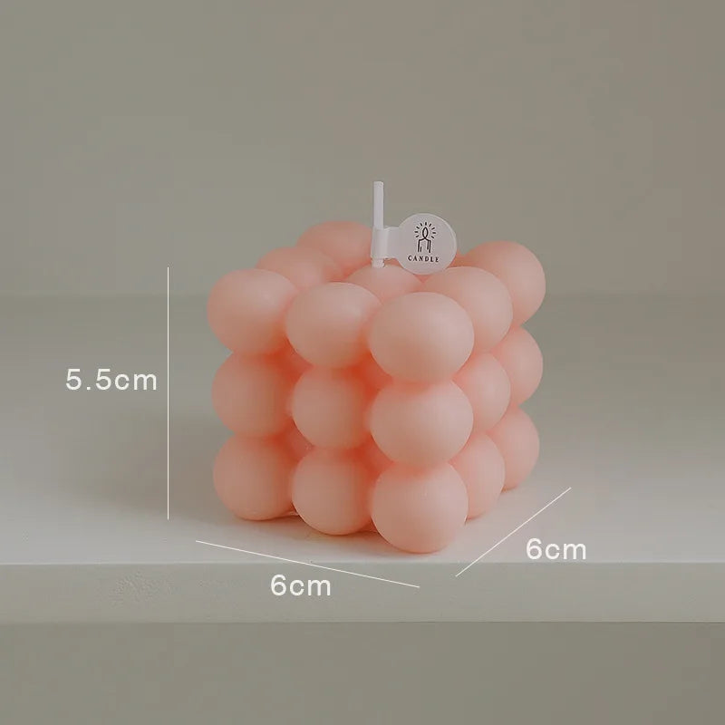 bougie cube parfumée à bulles en cire de soja artisanale - vue 8 sur 14