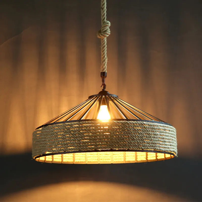 Corde de fer industrie américaine Loft lustre créatif phare Restaurant Bar café lumière salle à manger suspension lampe DropLight
