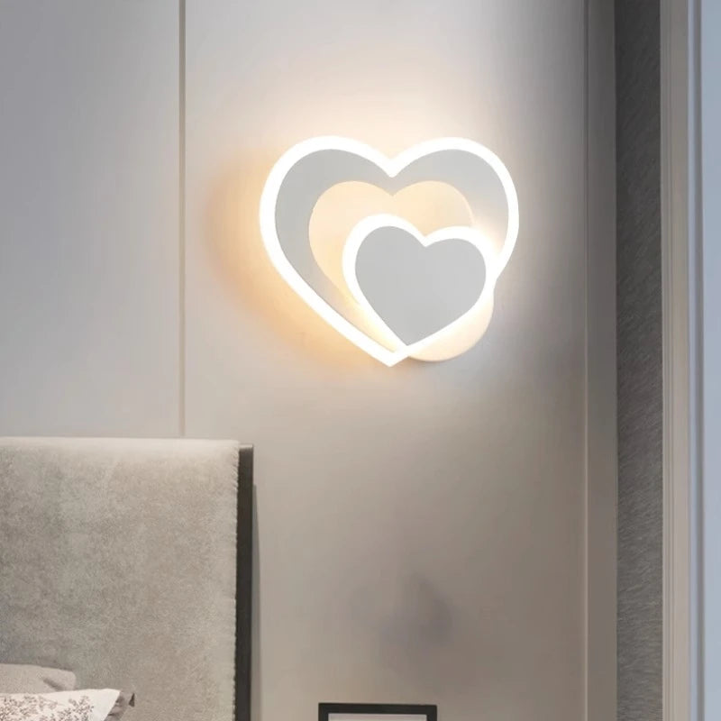 Applique LED en forme de coeur