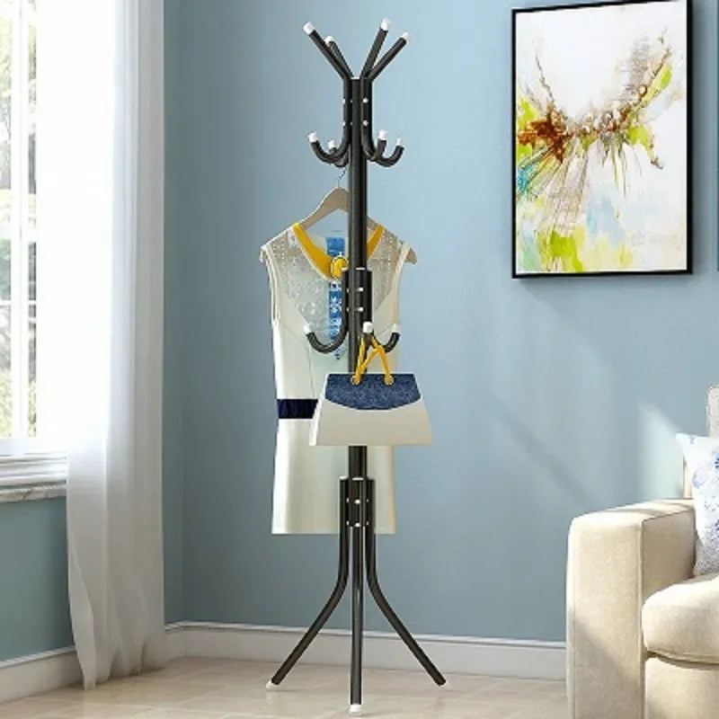 cintre vertical moderne en bois et fer pour rangement