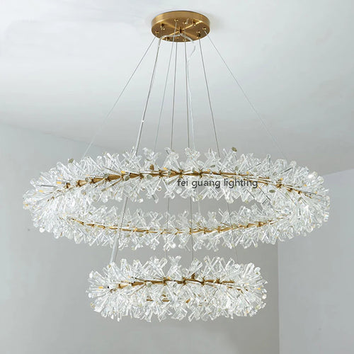 suspension en cristal design nordique pour éclairage élégant - vue 5 sur 14