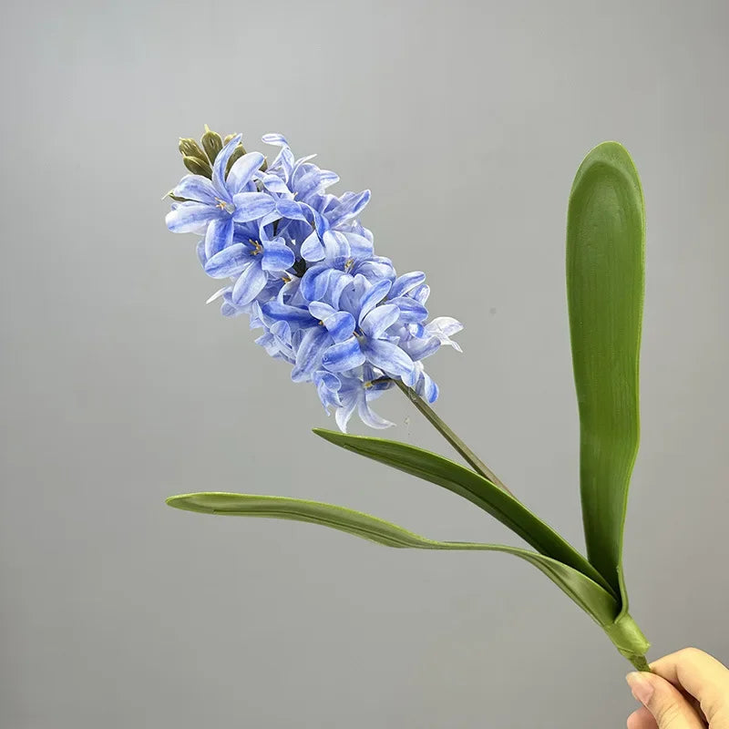 lot de 2 fleurs artificielles en jacinthes réalistes pour décoration intérieure