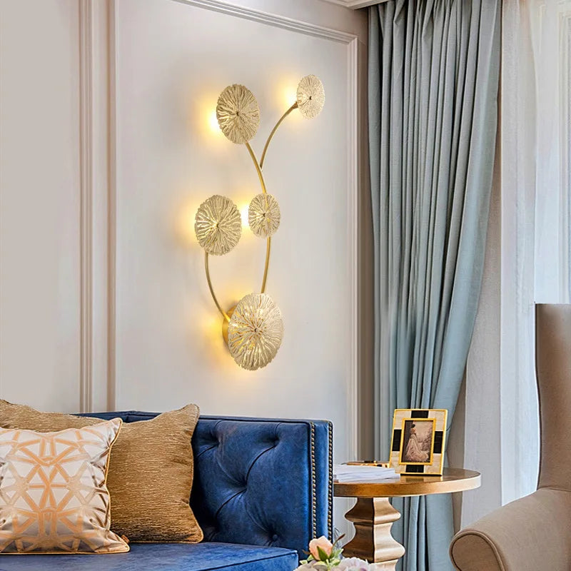 applique murale led dorée design moderne pour décoration intérieure - vue 7 sur 17