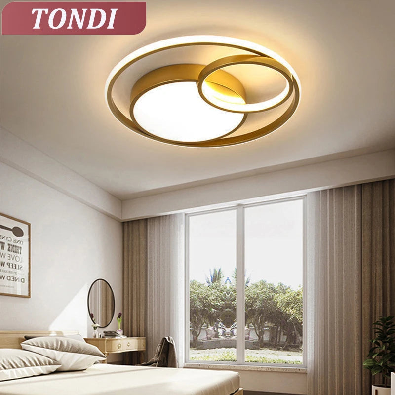 Plafond moderne à LEDs lumière salon chambre salle à manger plafonnier éclairage intérieur Dimmable décoratif maison lampes lumineuses