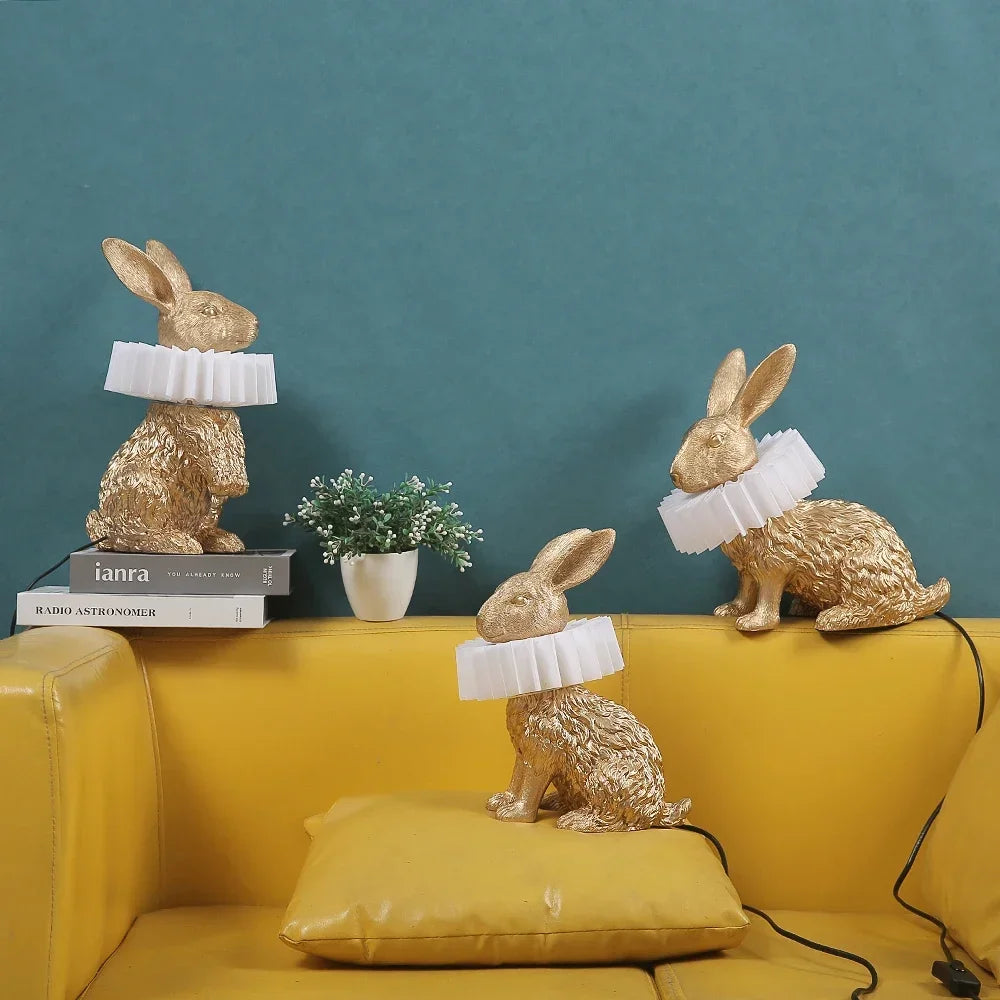 lampe à poser lapin nordique décorative pour enfants et intérieur - vue 5 sur 9