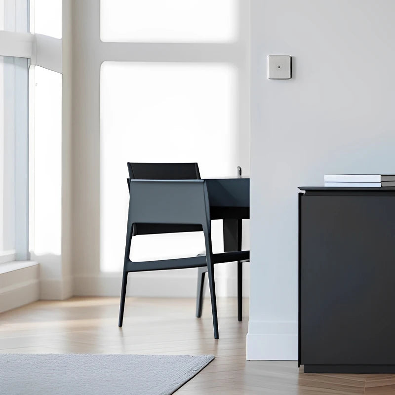 Interrupteur triple 3 voies en acier gris clair brossé bords arrondis