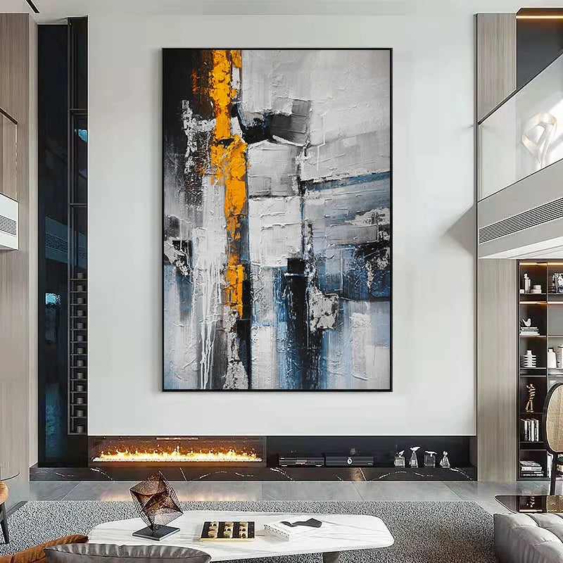 peinture à l'huile abstraite personnalisable pour décoration intérieure