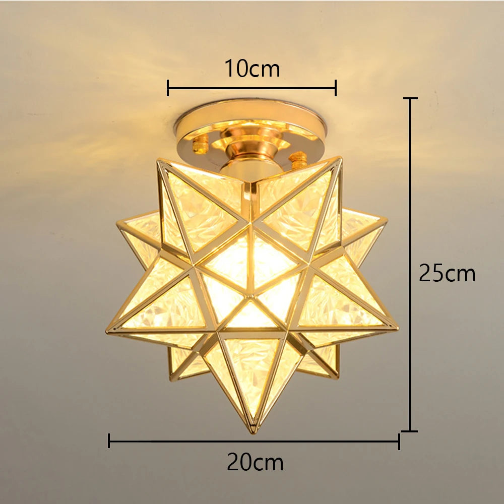 plafonnier moderne en cristal avec éclairage led intérieur - vue 8 sur 9