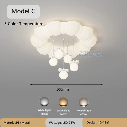lustre suspendu créatif à bulles led pour enfants maternelle - vue 10 sur 13