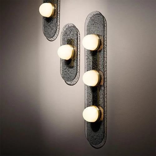 Nordic light luxury strip bubble glass wall lamp designer decorates bedroom bedside lamp, living room background wall wall lamp - vue 2 sur 11