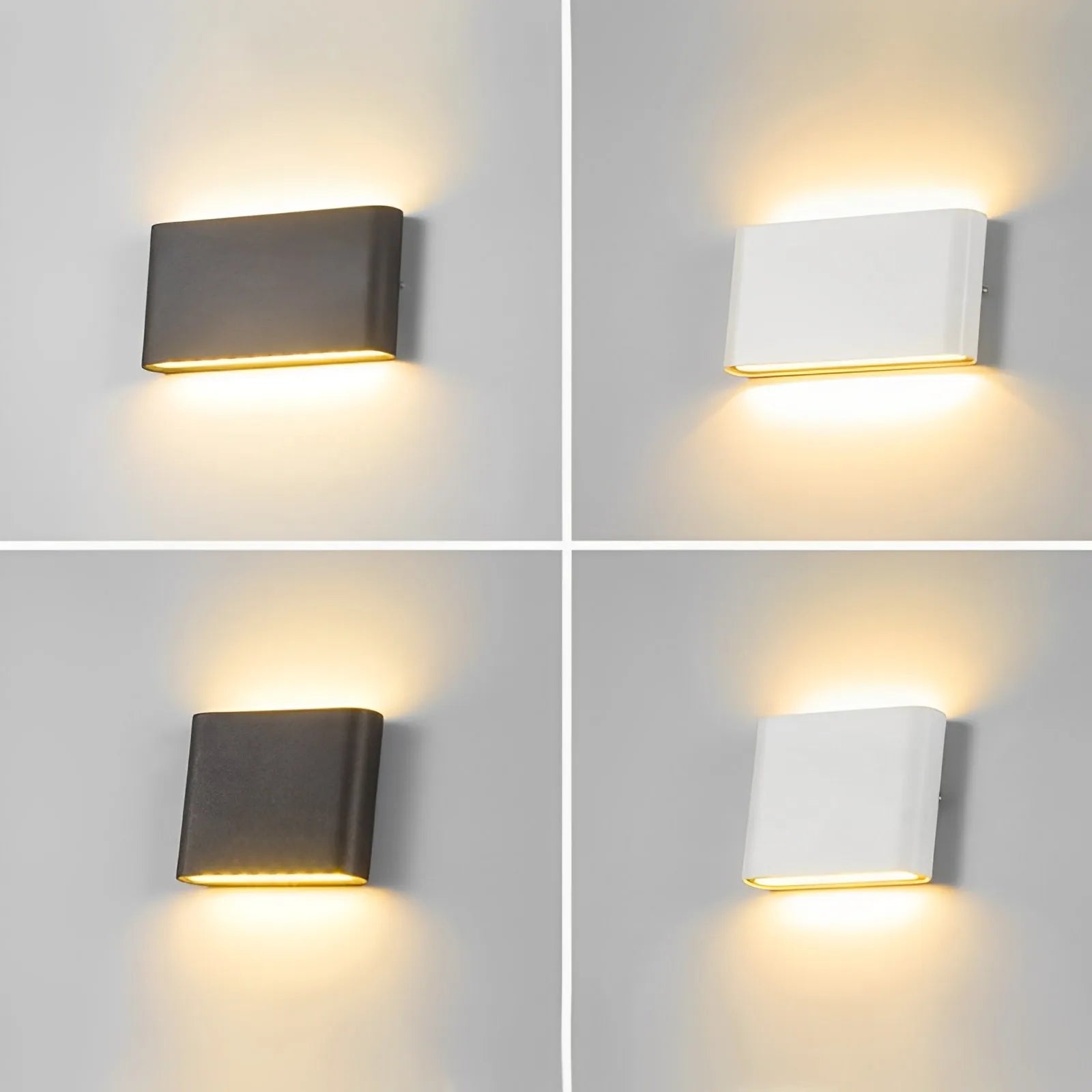 applique murale led moderne étanche luminaire décoratif intérieur extérieur aluminium - vue 4 sur 15