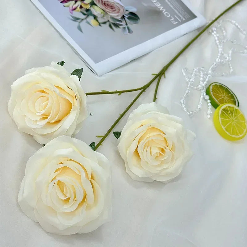 branches de roses artificielles en soie pour décoration élégante - vue 29 sur 40